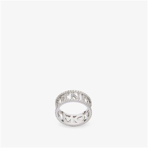 bague fendi argent